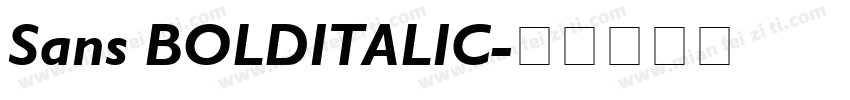 Sans BOLDITALIC字体转换